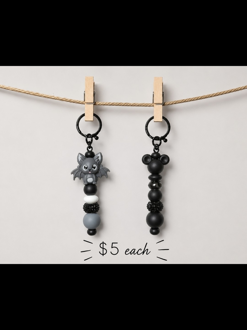 Handmade Silicone Charms for Keys and Bags